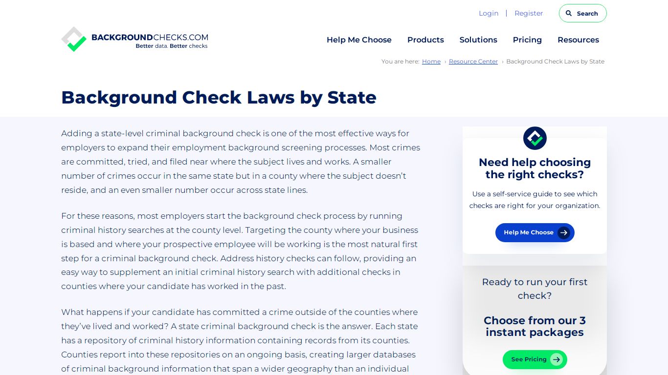 Background Check Laws by State